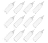 DIYEAH 12pcs 100ml Pet Plastic Squeeze Bottles with Precision Spout Caps, Refillable Dispensing Containers for Cosmetic Lotion, Craft Paint, and Condiment Use