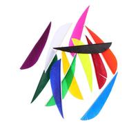 DIYEAH 12pcs Archery Plume Vane Water Drop Shape Lightweight DIY Spare Parts for Adult Arrows High Visibility Colors Easy Installation for Target Practice and Training