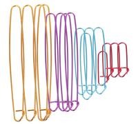 DIYEAH 12pcs Assorted Color Aluminum Stitch Holders Safety Pins Set for Crochet Knitting Yarn, Lightweight and Versatile, for Scarves and Leather Crafting Needs Random Color
