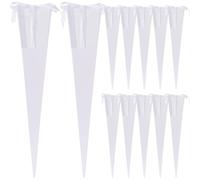DIYEAH 12pcs Bouquet Wrapping Bag Rose Wrap Bag Cone Flower Sleeves Iridescent Paper White Delicate Decoration Protective Effect Beautiful Appearance for Flower Retail Store Or