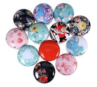 DIYEAH 12pcs Candy Containers Sealed Jar Mixed Color Tinplate Metal with Design Smooth Surface Easy to Clean for Party and Small Packaging Random Color