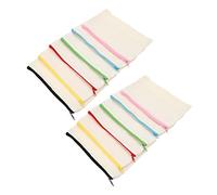 DIYEAH 12pcs Canvas Makeup Bag Tote Bag Black Compartments Zipper Pouch for Travel Business Gym Camping DIY Craft