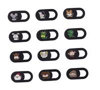 DIYEAH 12pcs Cartoon Webcam Cover Slider Ultra Thin Privacy Camera Protection for Laptop Tablet Lightweight Design Adorable Animal Patterns for Secure Use