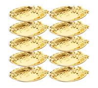 DIYEAH 12pcs Gold Dessert Serving Trays Small Appetizer Plates Decorative Candy and Fruit Storage Dishes for Party and Dining