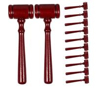 DIYEAH 12pcs Mini Wooden Judge Gavels Educational Hammer for Authentic Courtroom Roleplay Prop Enhances Motor Skills for Halloween Cosplay Party and Legal Learning