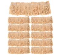 DIYEAH 12pcs Miniature Artificial Thatch Roll - DIY Hay Roofs Model Straw Bales Roofing for Micro Landscape Architecture Models 3.93x1.57"