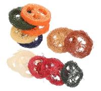 DIYEAH 12pcs Organic Natural Loofah Chew for Small Animals Hamsters Guinea Pigs and Rabbits Large and Medium Size Random Color Pet Rat Chew Supplies Random Color