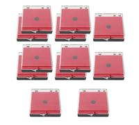 DIYEAH 12pcs Plastic Coin Storage Box with Red Eva Foam Padding, Multi-Purpose Currency Organizer Case for Collectible and Commemorative Coins, Money Saving Holder for Charity Donations