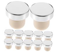 DIYEAH 12Pcs Shaped Reusable Wine Stoppers Silver Sealing Bottle Lid Plug for Wine Liquor Beer Bottles Airtight Preservation and Taste Protection