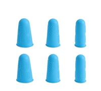 DIYEAH 12pcs Silicone Finger Cots Fingertip Sleeves Flexible and Easy to Wear Protective Gloves for Nail Art and Painting, Blue Finger Protectors for Workers and Crafters