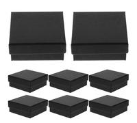DIYEAH 12pcs Small Black Jewelry Boxes with Velour and Sponge Padding, Practical and Easy to Open and Close, Boxes for Bracelets and Necklaces on New Year Or Birthday