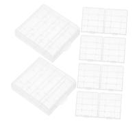 DIYEAH 12pcs Transparent Aa Aaa Battery Storage Organizer Case Plastic Holder for Home Office Travel with Compartmentalized Design for Safe Battery Separation and Easy Identification