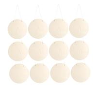 DIYEAH 12pcs Unfinished Wood Circles for DIY Crafts Blank Round Door Hanger Sign for Home Decor for Painting and Group Activities for Creative Learning and Fun