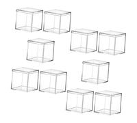 DIYEAH 14pcs Clear Acrylic Candy Boxes with Lid Transparent Square Storage Containers for Wedding Party Dessert Packaging and Jewelry Display