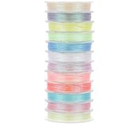 DIYEAH 150D Glow in The Dark Embroidery Thread, 12-Color Single-Strand Luminous Sewing Thread Spool, 100m Decorative Cross Stitching and DIY Sewing Supplies for Machine and Hand Use