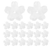 DIYEAH 150pcs Flower Beads: Gradient Cherry Blossom Glass Petal Beads - Flower Spacer Caps - Clear Five-Petal Caps for DIY Bracelets and Jewelry Crafts