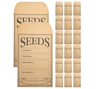 DIYEAH 150pcs Resealable Seed Pouches: Self-Adhesive Seeds Packet - 4.7X 3.2 Inch Coin Storage Bags - Flower Seeds Sack for Avoids Seeds Mixups in Garden