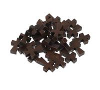 DIYEAH 150pcs Small Wooden Cross Beads Smooth Finish Wood Crucifix Pendants for Jewelry Making DIY Crafts and Home Decor for Easter and Christian Designs