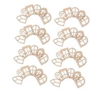 DIYEAH 150pcs Unfinished Wooden Fairy Door and Window Miniature DIY Craft Accessories for Enchanting Fairy Garden Decor and Dollhouse Projects