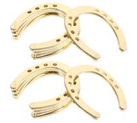 DIYEAH 15pcs Golden Horseshoe Charms for DIY Craft Projects Lightweight Zinc Alloy Keychain Pendants Creative Key Rings Pendant Handicraft Key Ring Decor