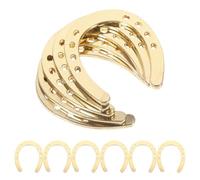 DIYEAH 15pcs Golden Horseshoe Charms Zinc Alloy DIY Key Ring Pendants Lightweight Good Workmanship for Car Key Chains and Crafting Decoration