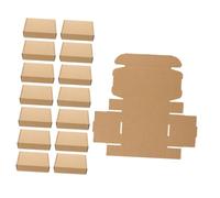DIYEAH 15pcs Kraft Paper Rectangle Boxes for Presents Valentine's Day and Christmas Wrapping Storage for Flowers and Unique Design for Various Occasions