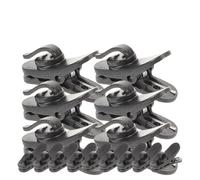 DIYEAH 15pcs Microphone Wire Management Clip with Secure Grip and Simple Design, Black Abs Plastic Clips for Earphone and Headphone Cable Organisation, for Recordings and Meetings