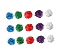 DIYEAH 15pcs Sparkle Ball Cat Glitter Ball-shape Interactive Teasing for Cats Stress and Promote Exercise Random Color