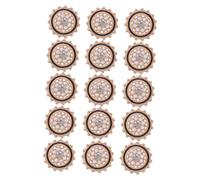 DIYEAH 15pcs Vintage Rhinestone Pearl Buttons Metal Embellishments for Clothing Decoration Compatibility for Coats Dresses Jeans Elegant Retro Style DIY Craft Accessories