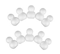 DIYEAH 15PCS White Polystyrene Foam Snowman Shapes DIY Christmas Craft Ornaments for Adults Mini Snowman Figurines for Painting Flower Arranging Tabletop Decor and Group Projects
