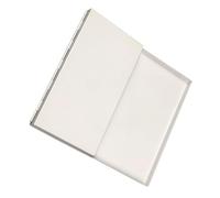 DIYEAH 16 Full Pans Rectangular Color Palette Artist Supply Palette with Lid Precision Mixing Function Reusable Large Capacity White Metal Iron Art Drawing DIY Watercolor Oils Painting