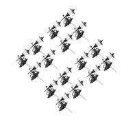 DIYEAH 16 pcs Miniature Wall Lamp Decorative Sand Table Lighting for DIY Models Black Warm Yellow Glow for Mini House Scenes and Photo Props