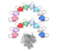DIYEAH 16PCS Heart Shaped Padlocks with Keys Rhinestone Mini Locks for Jewelry Box Diary and Notebook Storage for Love Lock Tradition and Romantic Keepsakes