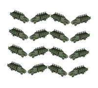 DIYEAH 16pcs Mini Army Vehicle Models Realistic Pocket Truck for Sand Table Decor and Collectors Durable Plastic Military Truck for Hobbyists