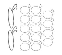 DIYEAH 16pcs Stainless Steel Water Bottle Holder Hooks for Small Animal Cages, Nonslip Reusable Clips Fits Bird and Pet Water Bottles 2.36-2.56 Inch Neck Diameter, Suitable for Hamsters