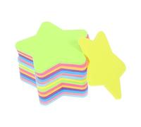 DIYEAH 16pcs Star Shaped Self-stick Notes Strong Adhesion and Lightweight Paper, Colourful Design Five-pointed Star Note Pads for School and Office Use