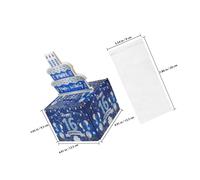 DIYEAH 16th Birthday Money Pull Box for Party Supplies, Blue Silver Cash Cake Money Box with Surprise, Birthday Event Decoration for Teens