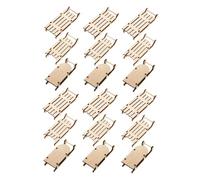 DIYEAH 18Pcs Miniature Unfinished Wooden Sleighs Xmas Tree Decoration DIY Crafts Holiday Wedding Ornaments Wooden Sleds for Festive Dollhouse Decor