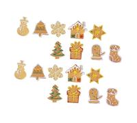 DIYEAH 18pcs Xmas Case Decoration Accessories Realistic Resin Food Charms for DIY Craft Projects Lightweight Durable Festive Decor for Mobile Covers