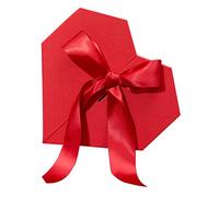 DIYEAH 1pc Box Wedding Love present Box Shape Teen Girl present Bride Cute Presents Big Heart Boxes for Rose Valentine Groom present Fancy Maid of Honor Bridal Red Paper