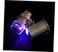 DIYEAH 1Pc Mini Microscope with LED Light Handheld Jewelry Loupe Currency Detector Portable Magnifier for Inspection Durable Construction for Authenticity Checks