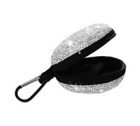 DIYEAH 1Pc Shiny Rhinestone Earphone Storage Bag Portable Organizer for Data Cables Keys Durable Zipper Closure Stylish Design for Travel Outdoor Activities