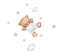 DIYEAH 1Set Bear Wall Decor Stickers Removable Light Switch Decals for Bedroom Cute Cartoon Wall Stickers for Decoration PVC Material and Easy to Apply