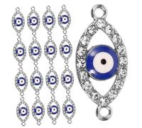DIYEAH 1set Devil's Eye Pendant Evil Eye Bracelet Evil Eye Jewelry Pour Charms Eye Beads Gold Jewelry Shell Charms Dainty Gold Necklace Lucky Bracelets Loom Bands Kits Lanyard Zinc 20pcs