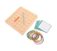 DIYEAH 1set Geoboard for Boys and Girls Pegboard Activity Pattern Cards Educational Toy for Shape Recognition and Development of Motor Skills for Home and School Learning