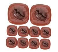 DIYEAH 1set Miniature Chocolate Charms Realistic Coffee Bean Props for DIY Crafts Dollhouse Food Decoration Bright Color Mini Food Charms for Phone Cases and Photography 20pcs