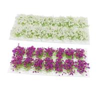 DIYEAH 2 Boxes Resin Static Grass Tufts Realistic Miniature Field Grass Clusters for Railway Model War Gaming Scenery Sand Table DIY Fine Texture Easy to Cut and Apply