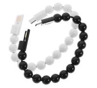 DIYEAH 2 in 1 USB Data Cable Bracelet for Type-C Smartphones - Stylish Shiny Pearl Bead Design with Fast Charging Reliable Data Transfer for Daily Wear and Decoration