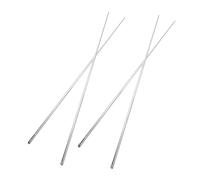 DIYEAH 2 Pair Extra Long Stainless Steel Cooking Chopsticks Anti-Slip Metal Kitchen Utensils for Frying Hot Pot Noodles Reusable Asian Culinary Tools