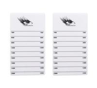 DIYEAH 2 Pcs Acrylic Display Board for Eyelash Extensions Lash Storage Board White Portable Beauty Salon Tool for False Eyelashes